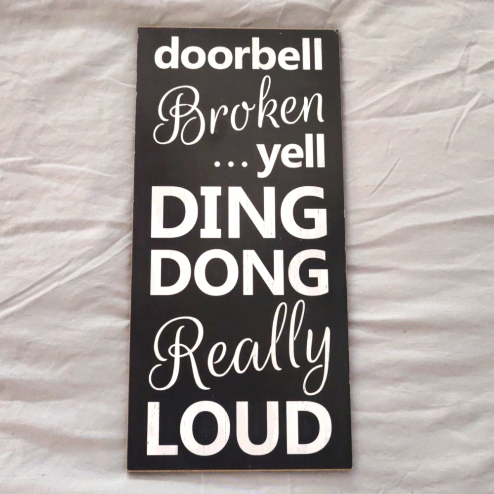 New wood door wreath sign